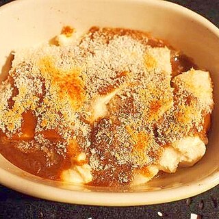 レトルトカレーで♪　ふんわり豆腐のパン粉焼き